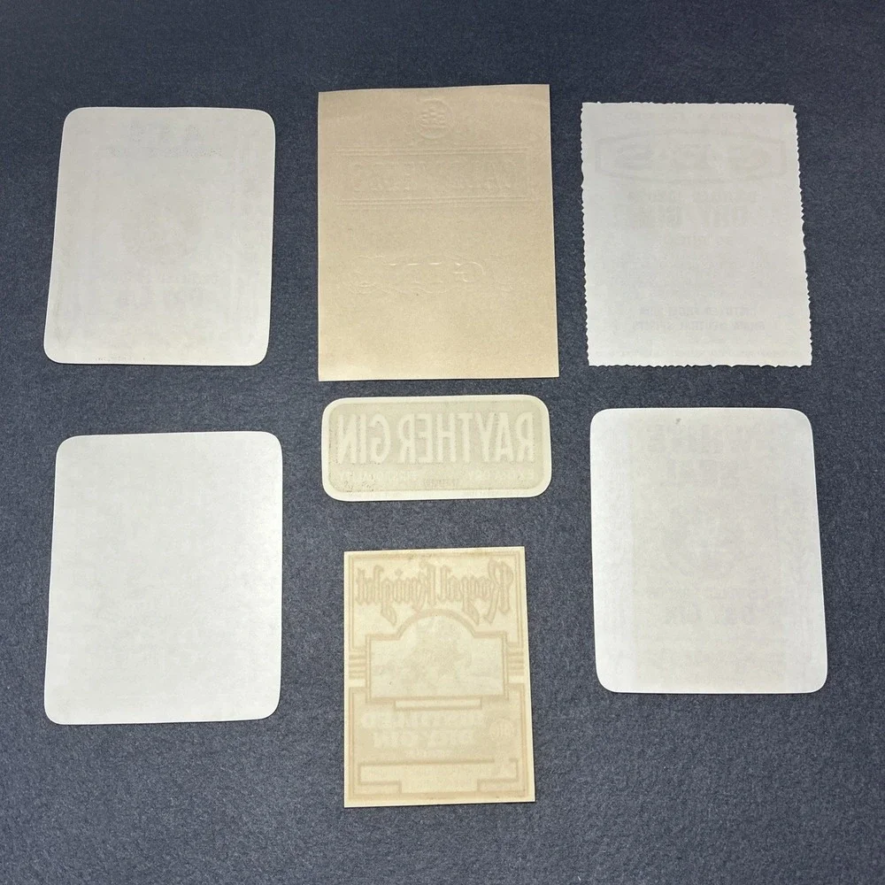 Vintage Lot of 7 Gin Alcohol Beverage Labels Collectible Bottle Labels‎
